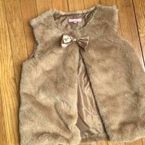 BCBG Girls lined fuzzy vest